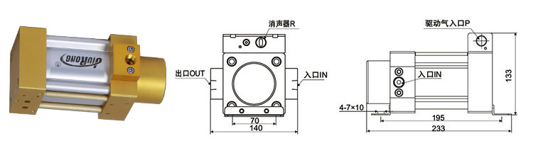 单驱动头单作用好色先生TV污泵外形尺寸图